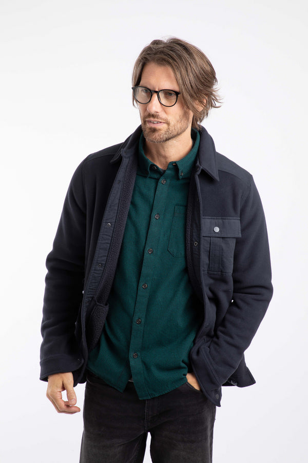 Weird Fish Boyd Plain Polar Fleece Shacket 203610